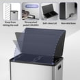 thumbnail image 5 of 60 Liter / 16 Gallon Step Dual Trash Can,Rectangular Hands-Free Step Trash Can,Recycle Bins with Lid,2 Removable Wastebusket,Step Pedal,Large Stainless Steel Double Trash Bin for Kitchen,Bathroom, 5 of 7