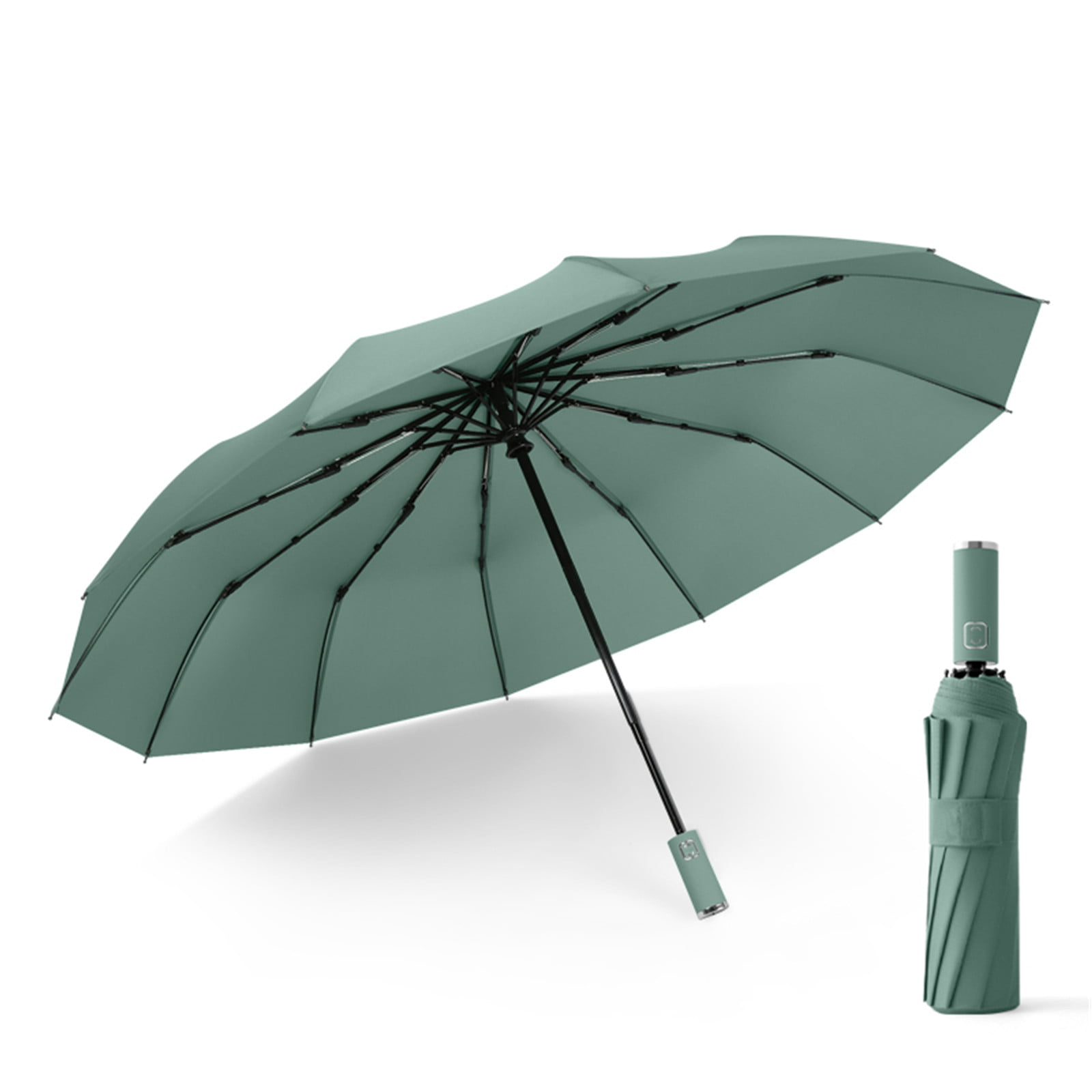 TLMY Sunscreen Black Umbrella Folding Umbrella Women UV Sun Umbrellas Umbrella Color : Green 