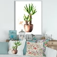 thumbnail image 2 of Designart 'Yucca Tree In The Ceramic Flower Pot On White' Traditional Framed Canvas Wall Art Print, 2 of 5