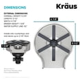 thumbnail image 4 of Enjuagadora de vidrio Kraus CleanMate KGR-500MB para fregadero de cocina, 4 of 9