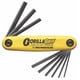 thumbnail image 1 of JUEGO DE 9 LLAVES HEXAGONALES RECTAS TIPO NAVAJA "GORILLA GRIP" 5/64" A 1/4". BONDHUS 12589 Bondhus 12589, 1 of 2