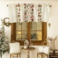 thumbnail image 4 of SHENGXINY Christmas Curtains,Embroidery Short Curtains,Holiday Theme Decorations,Pastorals Style Cafes Curtain,Birthday Wedding Home Decor White 55.12×17.72in, 4 of 6