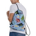 thumbnail image 3 of Bingfone Cute Dinosaurs Drawstrings Backpacks Bags For Men Women Gym Drawstrings Bag, 3 of 9