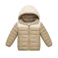 thumbnail image 1 of Chaqueta acolchada con capucha para niñas. Abrigo de invierno ligero con cremallera acolchada y bolsillos para niñas de 7 a 14 años., 1 of 3