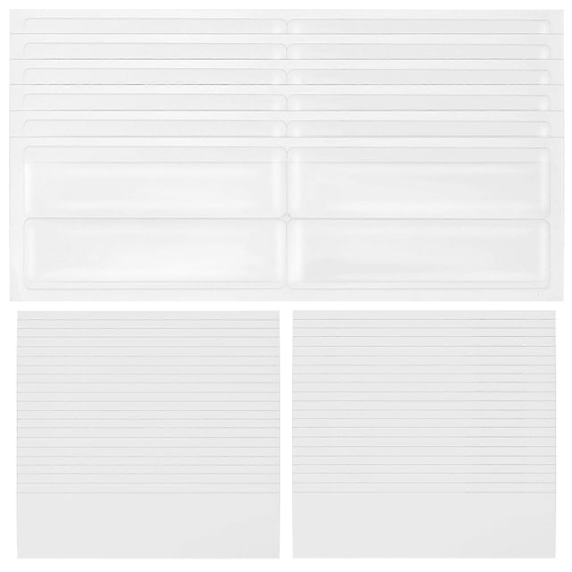 Plastic Card Sleeves Adhesive Label Holders for Office Daily Life Pvc with Paper Labeling 1 Set
