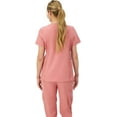 thumbnail image 3 of Hanes Women's Scrubs Healthcare Top, Moisture-Wicking Stretch Scrub Shirts, Ribbed Side Panels, 3 of 5