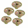 thumbnail image 1 of 5 Pcs Round Base Nut Tee Nuts T Nut Flange 3 Hole Galvanized Iron Fasteners for Furniture Fixing Connection, 1 of 8