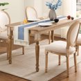 thumbnail image 2 of Table for Home Decor with Tassels 72 Inches Long Farmhouse Rustic Table Runner Cream & Brown Macrame Burlap Fall Table Decoration for Living Room Bridal Shower (12x72 Inches), 2 of 5