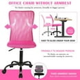 thumbnail image 6 of YRLLENSDAN Armless Office Chair with Wheels, Adjustable Ergonomic Desk Chair, Mesh Rolling Computer Chairs, Home Bedroom Study Student Adults, Pink, pack of 3, 6 of 7