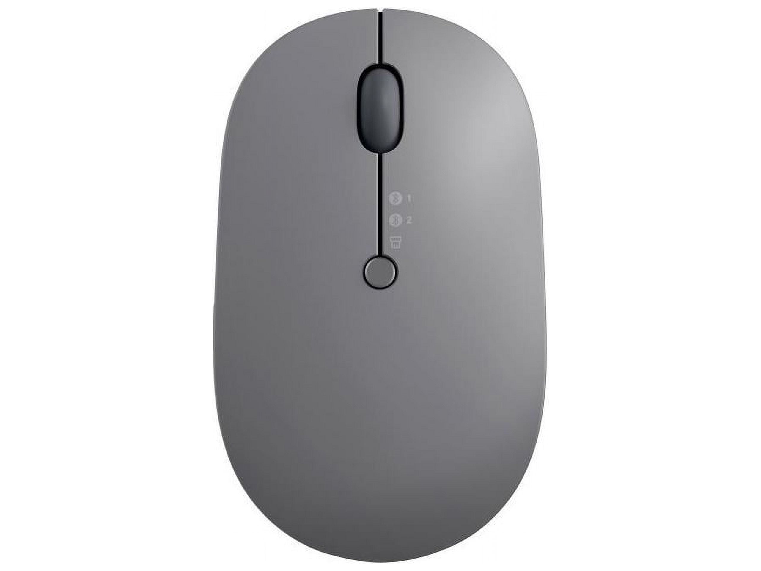 Lenovo Go Wireless Multi-Device Mouse - Wireless Connectivity - USB-C Nano Receiver - Bluetooth 5.0/2.4 GHz Radio Frequency - Blue optical sensor with adjustable DPI - Up to 3-months Battery Life