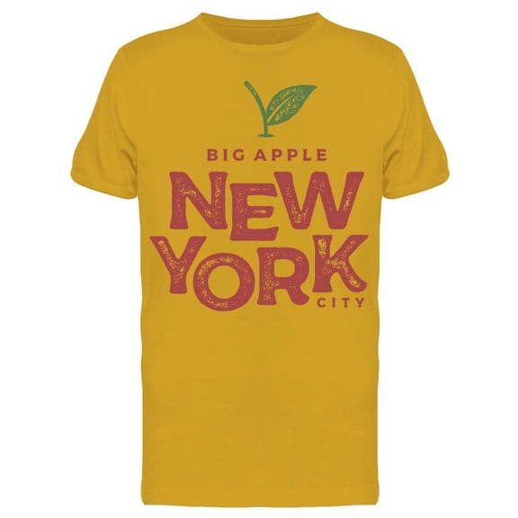 Banner: Big Apple, New York T-Shirt Men -Image by Shutterstock, Male Large