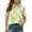 Green, variant on Girls Polo Shirt Cute Animal Print School Uniform Short Sleeve Button Closure Tops for Girls 10-12 Years