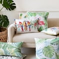 thumbnail image 6 of LR Home Panama Performance Poly Filled Pillow in Pink/Green, 20" x 20", 6 of 6