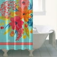 thumbnail image 4 of Pioneer Colorful Floral Shower Curtain for Bathroom Home Decor Bathtubs Waterproof Fabric Curtain with 7 Hooks 36x72in, 4 of 6
