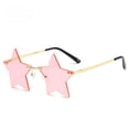 thumbnail image 2 of Gafas de sol sin marco para mujer, gafas de sol de cinco puntas con forma de estrella, personalizadas, coloridas, estilo oceánico, gafas de moda de verano, 2 of 5