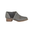 thumbnail image 2 of Decade Suede Gray Small Short Heel City Classified Women Side Zipper Ankle Boots Booties Cutout, 2 of 4