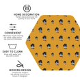 thumbnail image 4 of Pofeuu Cute Dog Print Leather Coasters Set of 6, Round Cups Mugs Mat Pad for Home Kitchen Heat Resistant Drink Coasters,Hexagon, 4 of 7