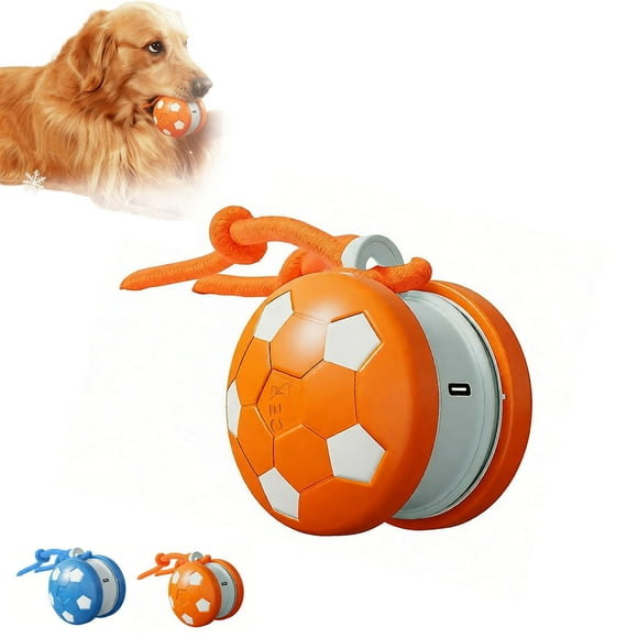 Bola de juguete interactiva inteligente para mascotas | Bola de ejercicio rodante y recargable para perros | Material resistente a la masticación | Motor silencioso, navegación automática, ruedas