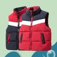 thumbnail image 4 of Esaierr Kids Toddler Baby Winter down Vest Jacket with Hoodie Cotton Vest Coats Boys Girls Kids Thicken Winter Jacket Outerwear for 3-10Y, 4 of 7