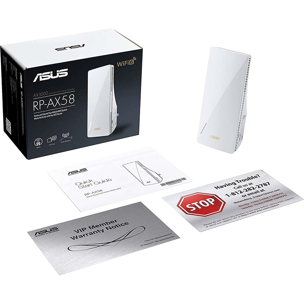 ASUS RP-AX58 2 Dual-band 2.93 Gbit/s Wireless Technology Mesh Router with Gigabit Ethernet Count