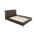 thumbnail image 3 of Faux Leather Upholstered Full Bed with Metal Legs, Gray- Saltoro Sherpi, 3 of 5