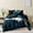 Blue, variant on Red Marble Comforter Set Black Gold Bedding Set Dark Red Marble Texture Bed Comforter Set Abstract Home Decor