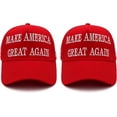 thumbnail image 3 of 2PC Trump 2024 MAGA Hat Make America Great Again Donald Trump Slogan with USA Flag Cap 45, 47 Presidential Campaign Hat, 3 of 5