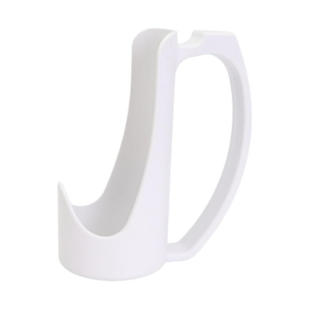 Porta latas delgado con asa, novedoso, diámetro de 6,3 cm, fácil de agarrar. Blanco