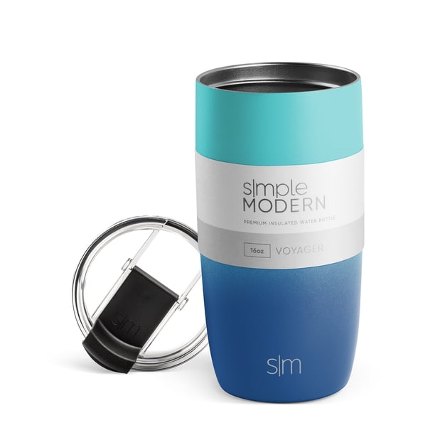 Simple Modern 16oz Voyager Travel Mug Tumbler w/ Clear Flip Lid & Straw