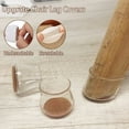 thumbnail image 2 of 24Pcs Transparent Chair Leg Caps Furniture Foot Protector Pads with Soft Felt Bottom to Prevent Scratches & Noise-Free Moving Table Feet Covers (Transparent, L), 2 of 7