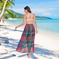 thumbnail image 7 of FORMRS Womens Beach Sarong Semi-Sheer Bikini Wrap Skirt Swimsuit Cover-ups, Red Green Pattern, 7 of 7