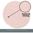 thumbnail image 3 of 3 Pieces Round Thread Weave Coaster Washable Heat Resistant Non-slip Braided Drink Hot Pad Pot Holders Absorbent Woven Coaster for Kitchen Cooking Dinning,7 Inches Diameter - Purple, 3 of 6