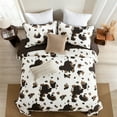 thumbnail image 5 of PANGUSHAN 100% Cotton Quilt Set King Size, 3pcs Farmhouse Cow Print Bedspread Quilt Bedding Set for King Bed, Reversible Western Bedding Set Lightweight Comforter Bed Spread,Brown, 5 of 13