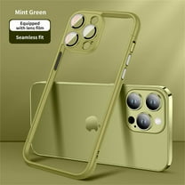 ELEHOLD for iPhone 15 Bumper Frame (No Back) Built-in Camera Cover Slim Lightweight Soft TPU PC Bumper Frame Cover Backless Shockproof Heavy Duty Protection Excellent Heat Dissipation,green