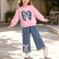 thumbnail image 5 of Cethrio Girls Cotton Outfit Sets, 2 Piece Casual Long Sleeve Fall Girls' Clothing Sets Pink Size 6, 5 of 6