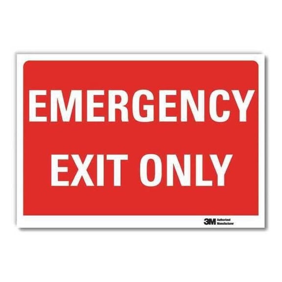 Lyle Emrgncy Sign,7x10in,Reflective Sheeting U7-1084-RD_10X7