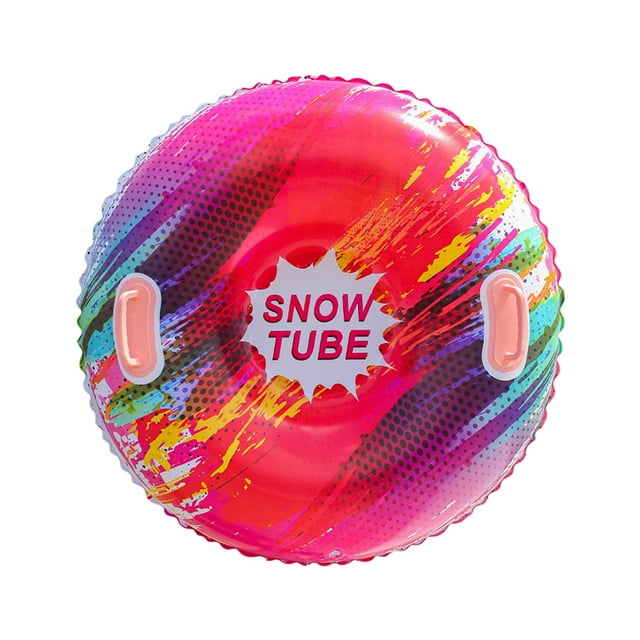 Lipstore Inflatable Snow Sled, Cold Resistant, Accessory, Sled with Handles, , for Games, red