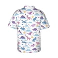 thumbnail image 3 of Goofa Dinosaur Hawaiian Shirt for Men, Unisex Summer Beach Casual Short Sleeve Button Down Shirts,Aloha Tropical Floral print shirt-3X-Large, 3 of 9