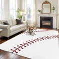 Area Rug 72×108in, Baseball Sports Texture Floor Carpet Living Room Rug ...