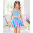 thumbnail image 3 of OlyPegic Girls Tennis Skirt with Pocket Shorts Toddler Kids Athletic Skorts Sports Golf Running Workout Flowy Skirt 4-9Y, 3 of 7