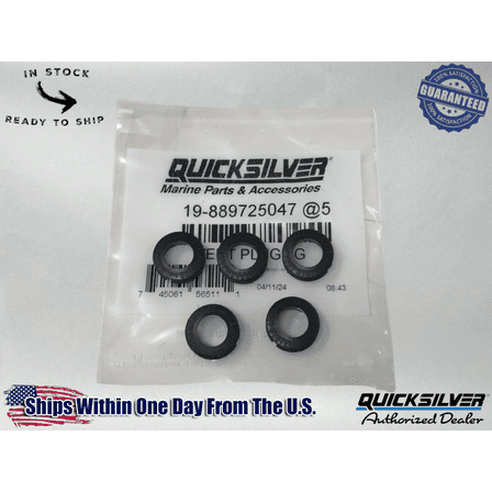 Mercury OEM Authentic Performance PVS Vent Plug 12mm - 19-889725047 5Pack