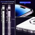 thumbnail image 5 of Designed for iPhone 14 Pro Case [Compatible with MagSafe Charger&Wallet ] Ultra Clear Shockproof Protective Cell Phone Cover Non-Yellowing Flexible Thin Covers -Purple, 5 of 14