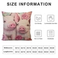 thumbnail image 5 of Pig Throw Pillow Cover Cute Pig Ballerina Watercolor Seamless Pattern Decorative Square Pillow Case for Home Bedroom Living Room Cushion Cover, 5 of 5