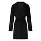 thumbnail image 5 of ICHUANYI Clearance Women Fashion Long Sleeve V-neck Windbreak Solid Color Tether Waist Retraction Overcoat(Black, M) ICHUANYI WER2023081513835, 5 of 5
