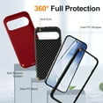 thumbnail image 2 of Feishell for Google Pixel 9 / 9 Pro Case, Rugged Triple-Layers Protection [Anti-Scratch Military Grade] Cover Shockproof Heavy Duty Full Protection Case for Google Pixel 9 / 9 Pro, Red, 2 of 8