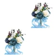 thumbnail image 3 of Ramo de flores artificiales Matsuzay banquete de bodas portátil oficina en el hogar Azul 2piezas, 3 of 6