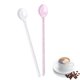 thumbnail image 1 of Cucharas de vidrio resistentes al calor, varilla agitadora, cucharadita brillante para café, helado, postre, cóctel, batido, bebida fría, 2 uds., 1 of 5