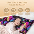 thumbnail image 3 of Naloa Skull rainbow star mushroom Super Soft 20x60 Body Pillow Case,Long Side Hidden Zipper（PILLOWS ARE NOT INCLUDED）, 3 of 6