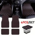 thumbnail image 2 of 4pcs Car Floor Mats Universal Waterproof Front Rear Full Set Auto Rugs Leather Car, 2 of 5