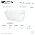 thumbnail image 4 of Kingston Brass VT7DE552823 55-Inch Acrylic Oval Double Ended Freestanding Tub with Drain in Glossy White, 4 of 4